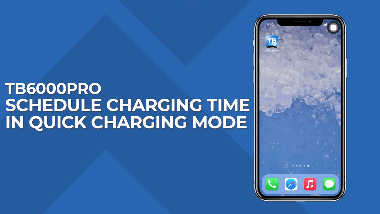 TOPDON TB6000Pro Schedule Charging Time in Smart Charging Mode